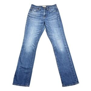 Madewell The High Rise‎ Slim Boyjean Jeans Size 24 Distressed Whiskered Denim